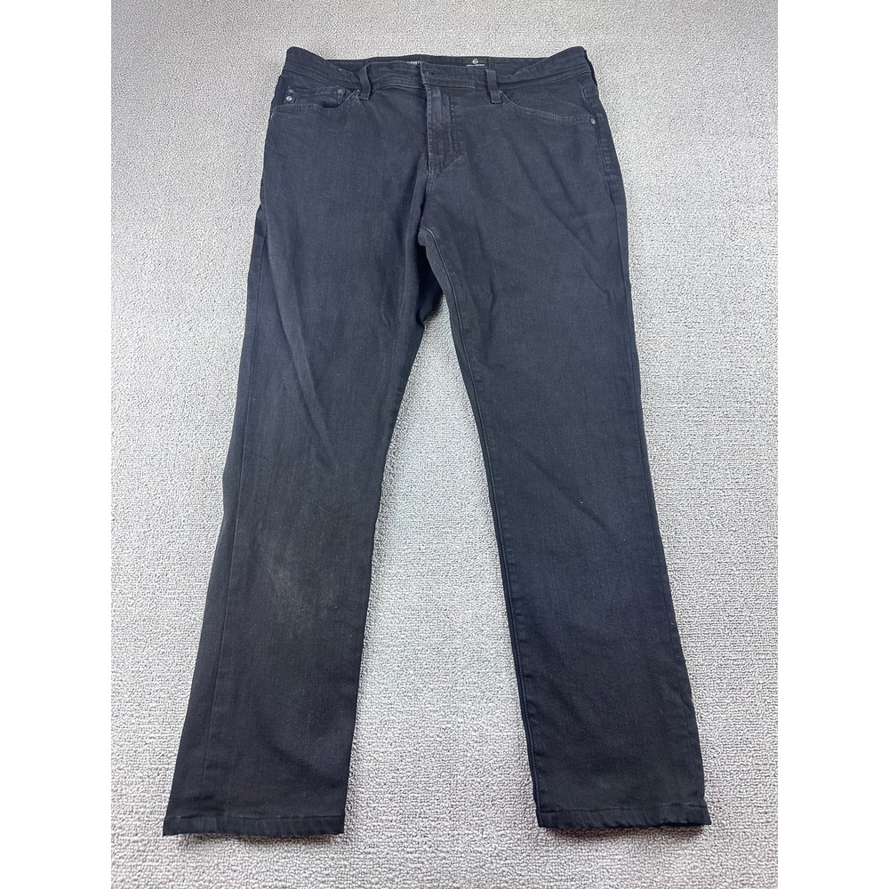 AG Adriano Goldschmied Jeans Men 35 Black The Everett Slim Straight Preppy